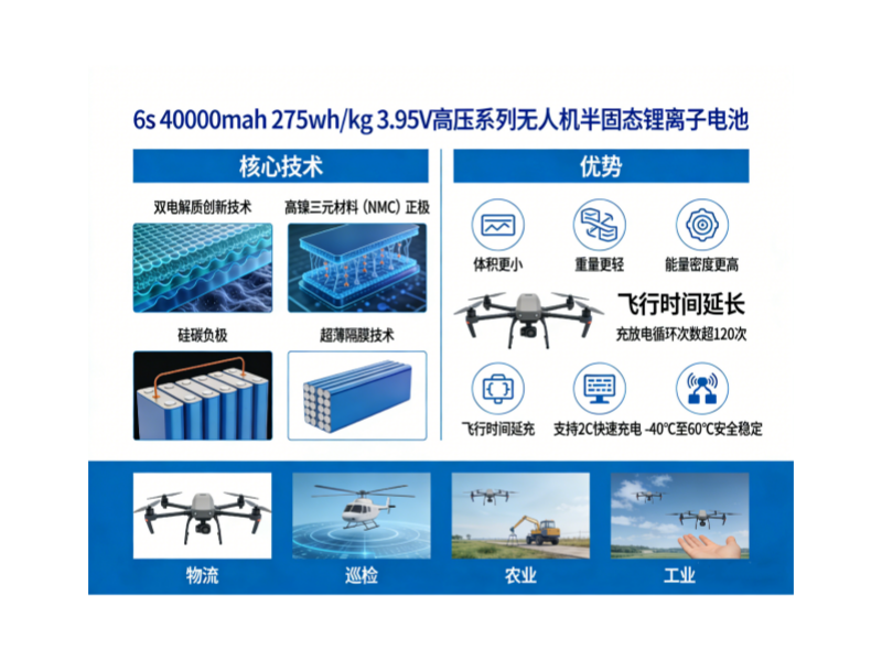6s 40000mah高压无人机电池